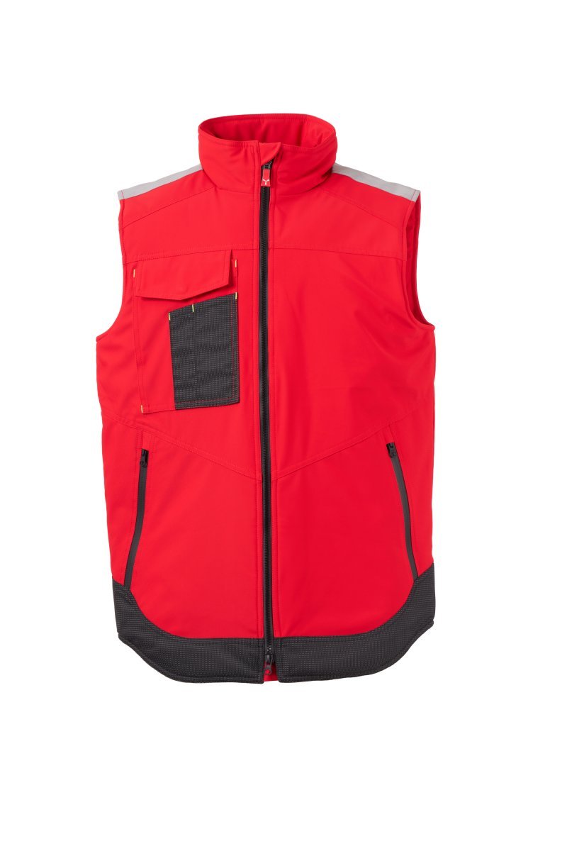PAYPER - Herren Arbeitsweste WONDER VEST LITE PAD - Farbe: Rot/Schwarz