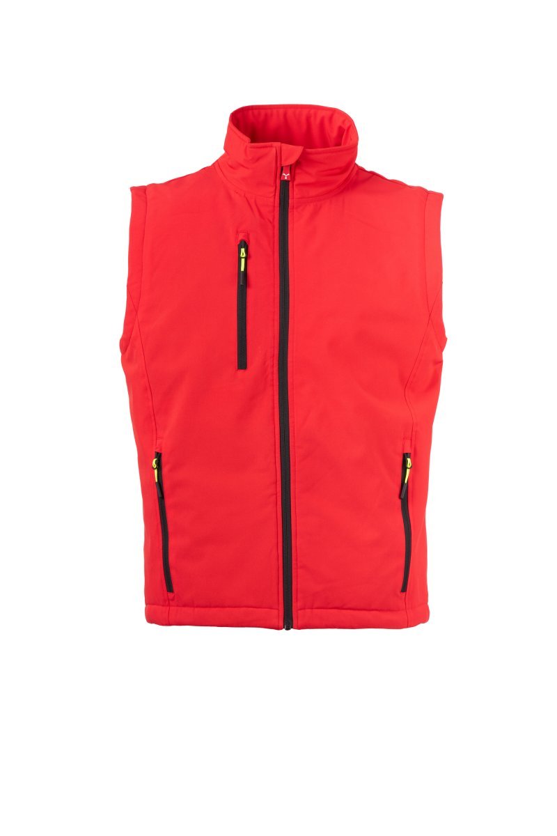 PAYPER - Herren Arbeitsweste GALE VEST ULTRALITE PAD 140 - Farbe: Rot/Schwarz
