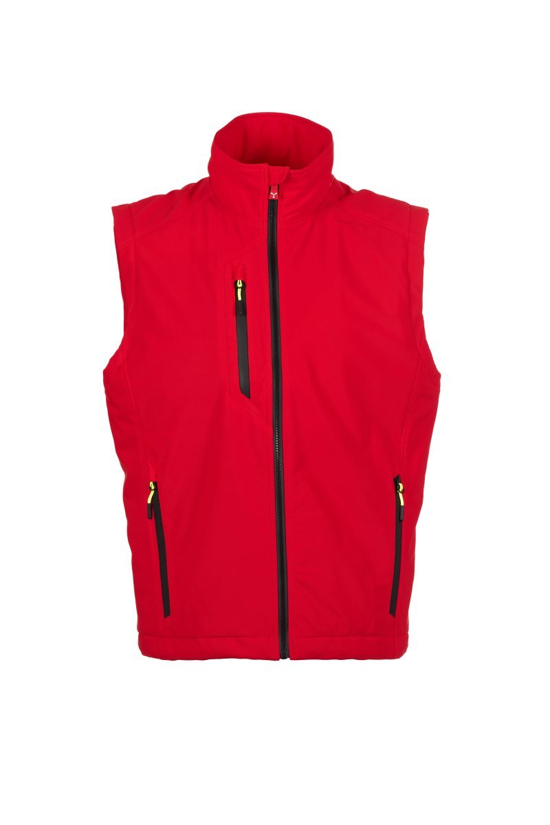 PAYPER - Herren Arbeitsweste CREEK VEST ULTRALITE PAD - Farbe: Rot/Schwarz