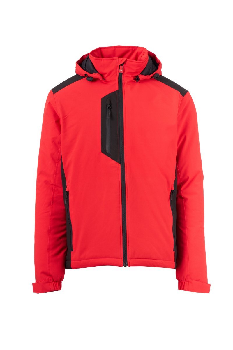 PAYPER - Herren Softshelljacke GALWAY ULTRALITE PAD 140 - Farbe: Rot/Schwarz