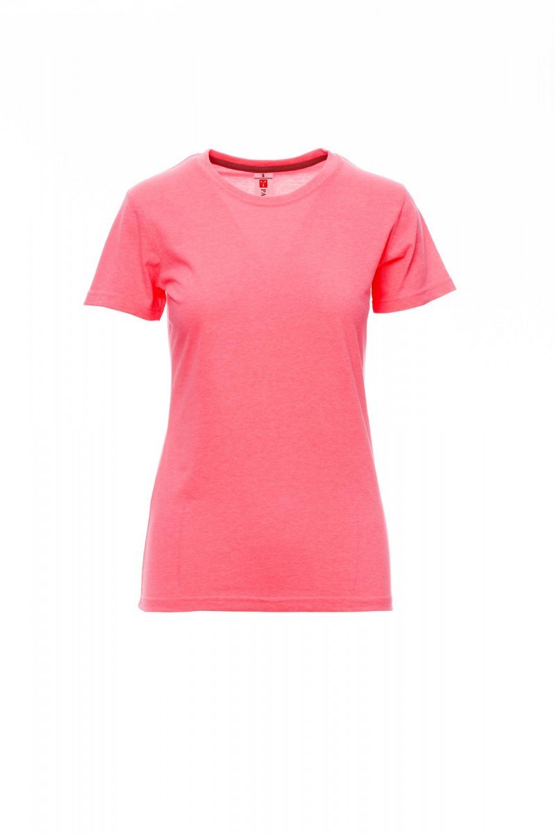 PAYPER - Tailliertes Damen-T-Shirt SUNSET LADY FLUO