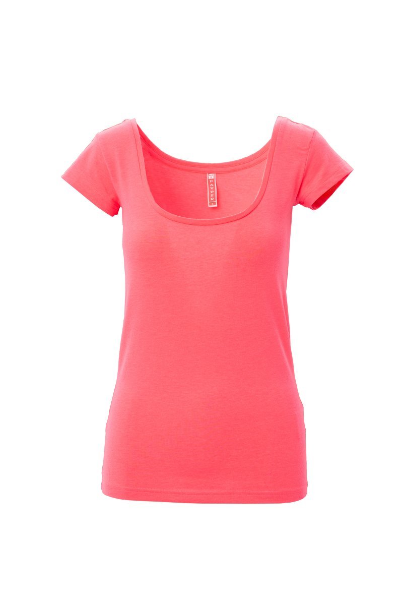 PAYPER - Tailliertes Damen-T-Shirt FLORIDA FLUO - Farbe: Fluo-Fuchsienrot