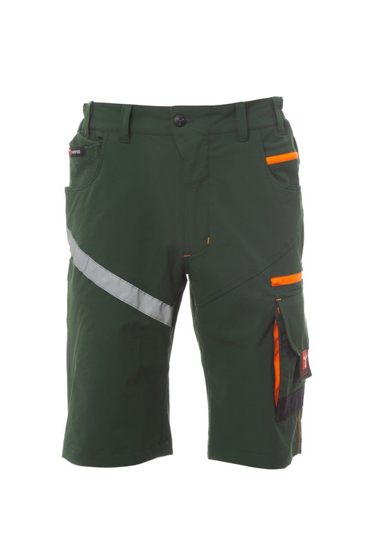 PAYPER - Arbeitsshorts NEXT 4W SHORTS - Farbe: Waldgrün/Schwarz