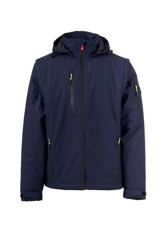 PAYPER - Herren Softshelljacke CREEK 2IN1 LITE PAD - Farbe: Marineblau/Schwarz