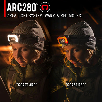 Coast RL35R Wiederaufladbare Stirnlampe mit Sprachsteuerung