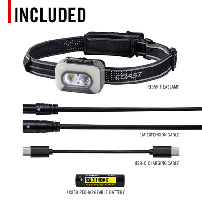 Coast RL35R Wiederaufladbare Stirnlampe mit Sprachsteuerung