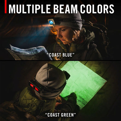 Coast RL35R Wiederaufladbare Stirnlampe mit Sprachsteuerung