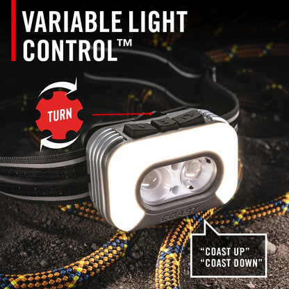 Coast RL35R Wiederaufladbare Stirnlampe mit Sprachsteuerung