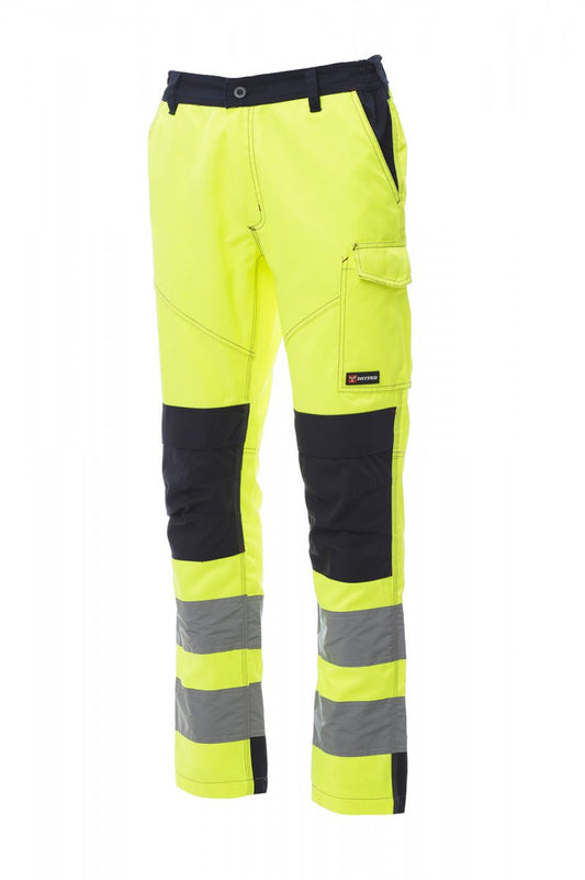 PAYPER Arbeitshose CHARTER TECH in FLUOGELB/MARINEBLAU - Arbeitskleidung für Industrie und Handwerk