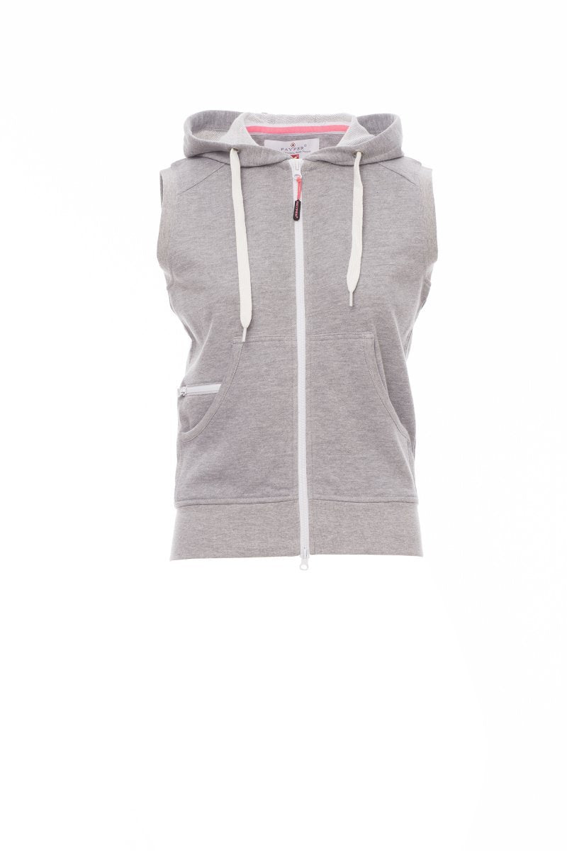 PAYPER - Damen-Sweatweste BOXER+ LADY MELANGE - Farbe: Grau Meliert