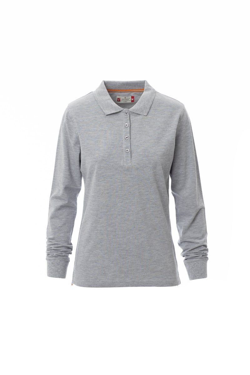 PAYPER - Tailliertes Damen-Poloshirt FLORENCE LADY MELANGE - Farbe: Grau Meliert