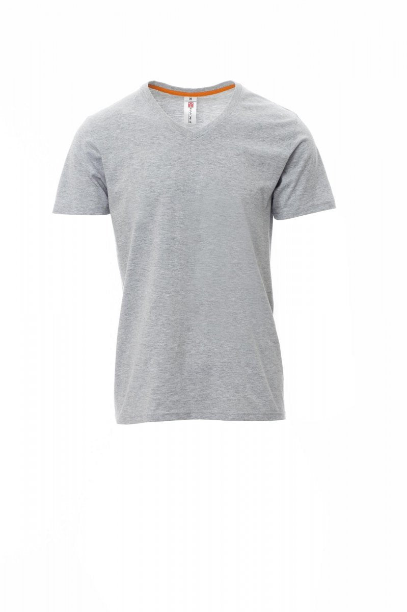 PAYPER - Herren-T-Shirt V-NECK MELANGE - Farbe: Grau Meliert