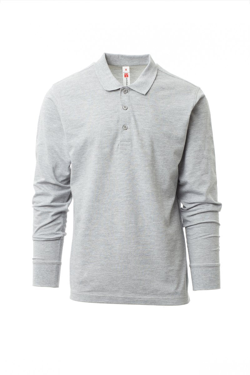 PAYPER - Herren-Poloshirt VERONA MELANGE - Farbe: Grau Meliert