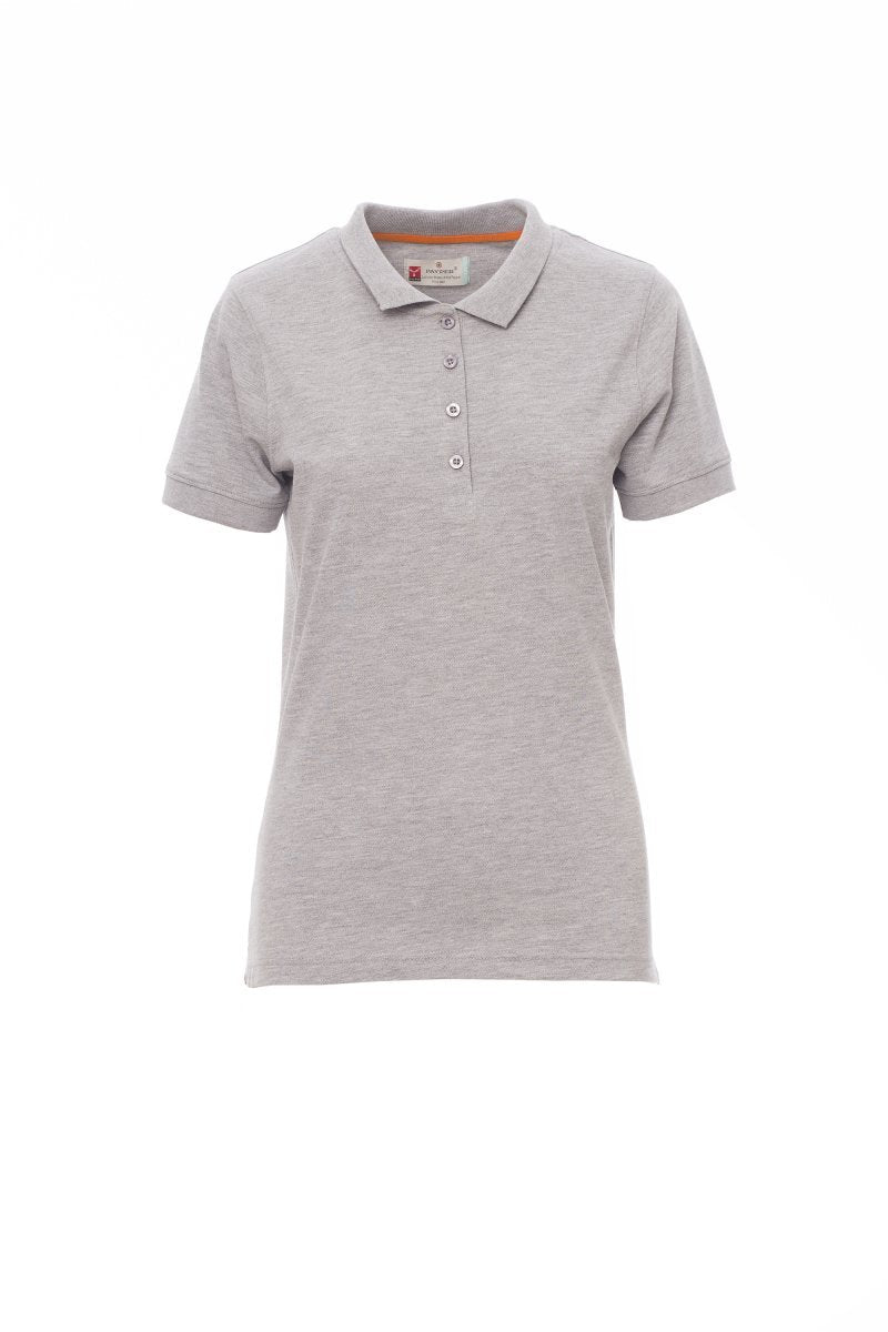 PAYPER - Tailliertes Damen-Poloshirt VENICE LADY MELANGE - Farbe: Grau Meliert