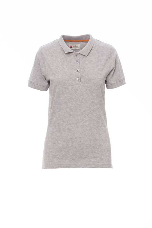 PAYPER - Tailliertes Damen-Poloshirt VENICE LADY MELANGE - Farbe: Grau Meliert