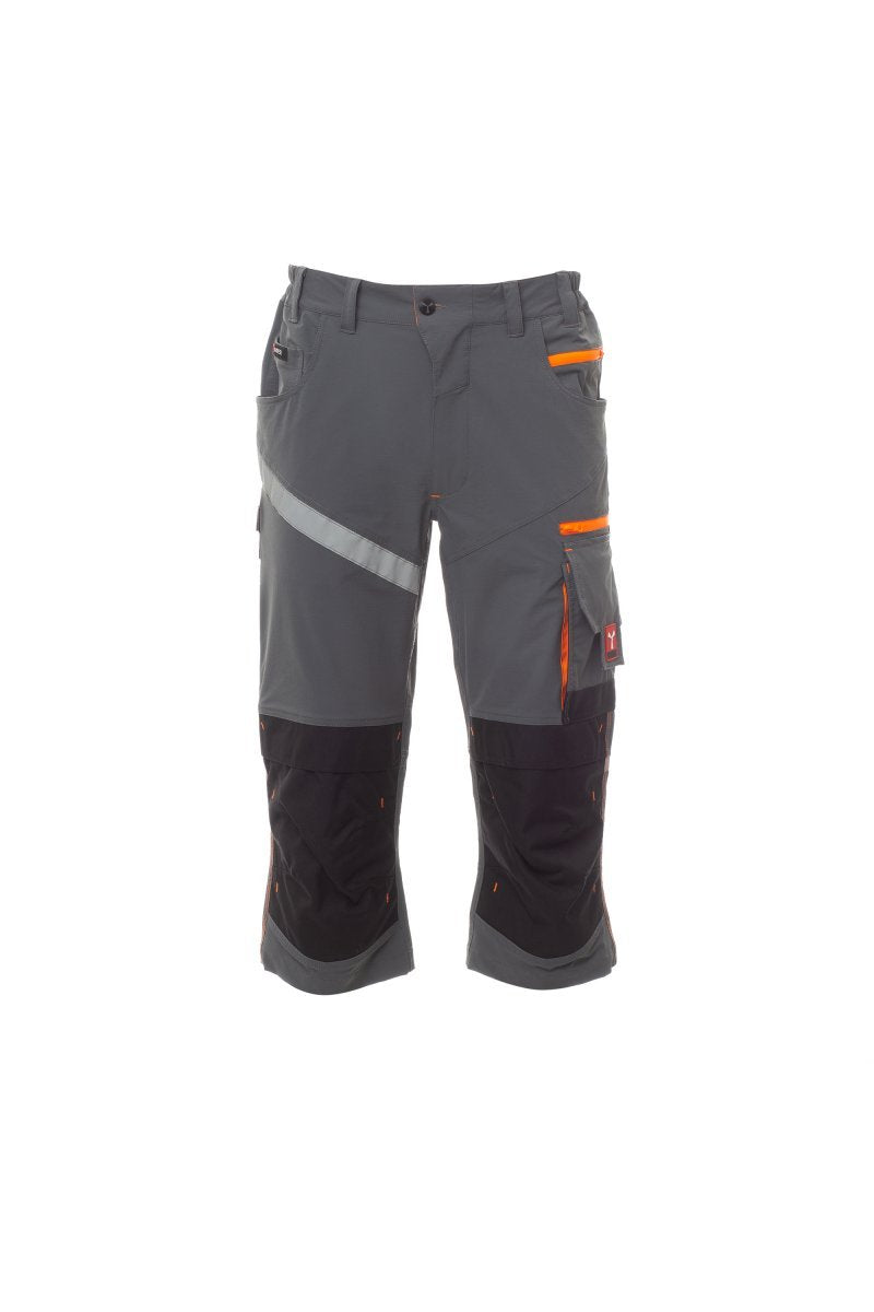 PAYPER - 4-Way-Stretchstoff-Unisex-Piratenhose (3/4) NEXT 4W PIRATE - Farbe: Rauchgrau/Schwarz