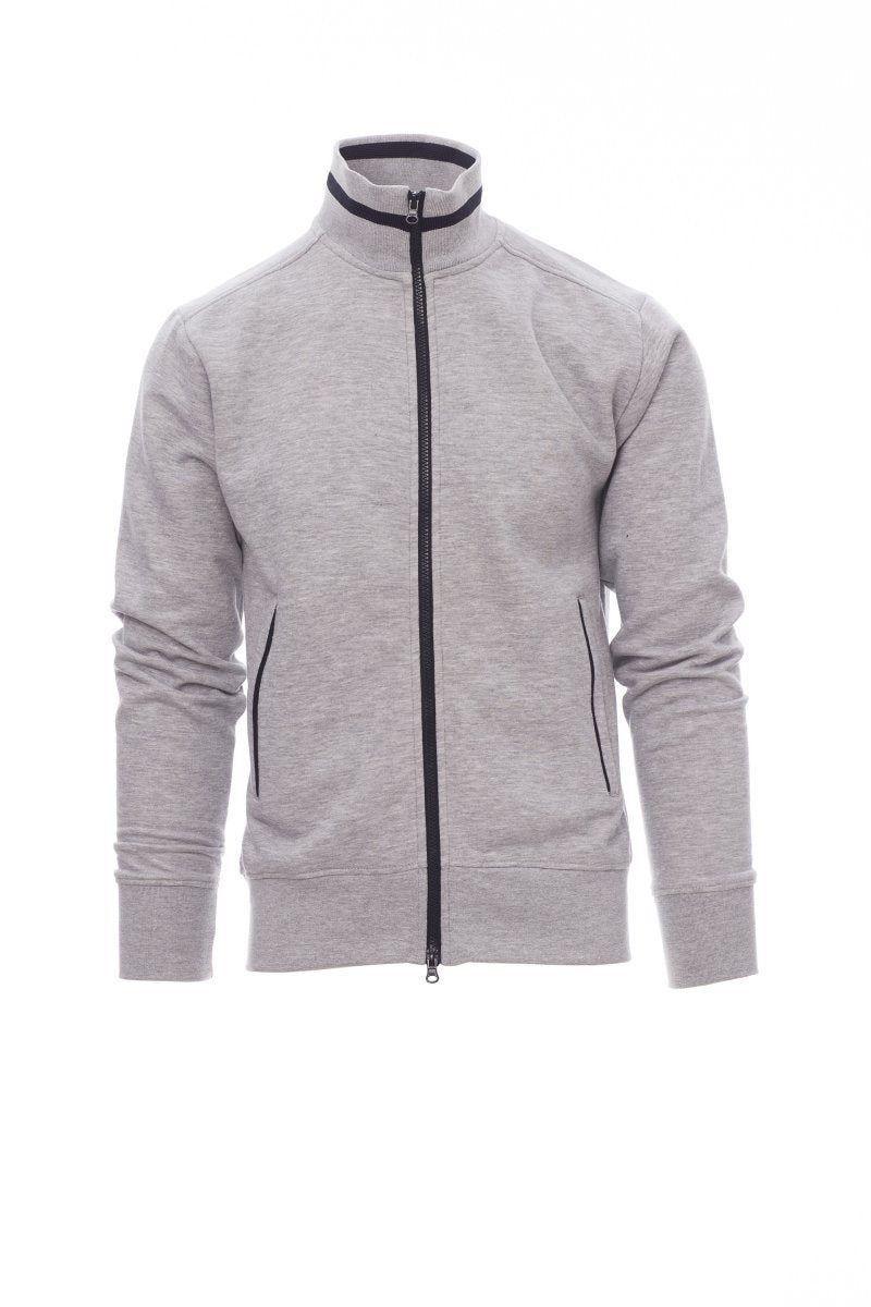 PAYPER - Herren-Sweatjacke SYDNEY MELANGE - Farbe: Grau Meliert/Marineblau