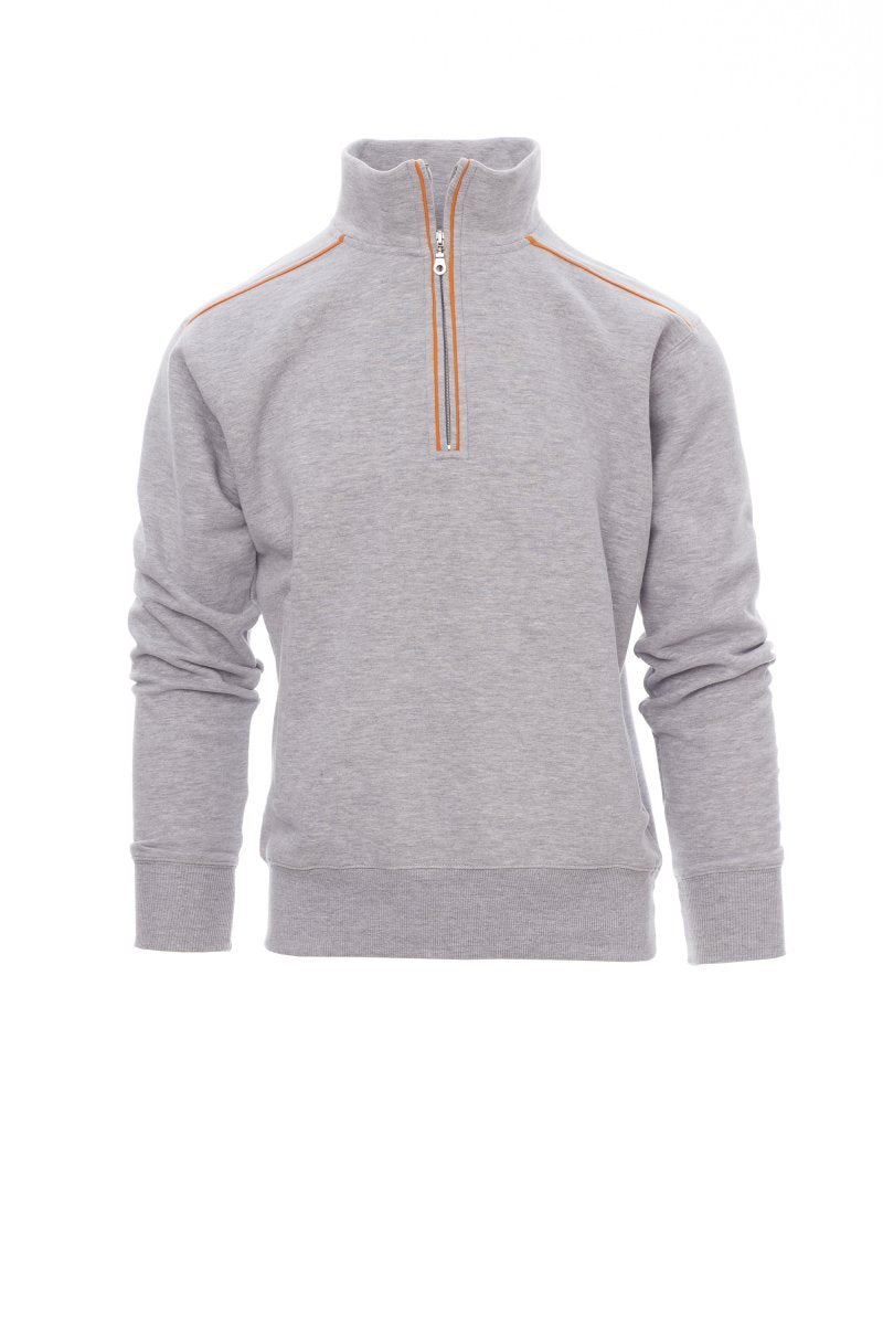 PAYPER - Sweatshirt VANCOUVER MELANGE - Farbe: Grau Meliert/Orange
