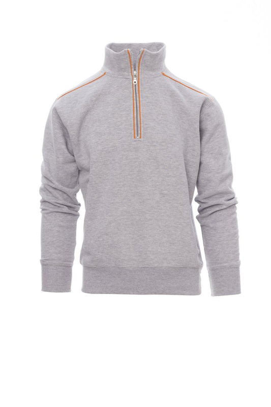 PAYPER - Sweatshirt VANCOUVER MELANGE - Farbe: Grau Meliert/Orange