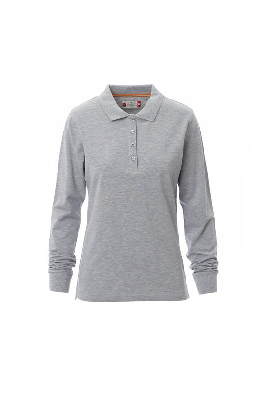 PAYPER Poloshirt FLORENCE LADY MELANGE in GRAU MELIERT - Arbeitskleidung für Industrie und Handwerk