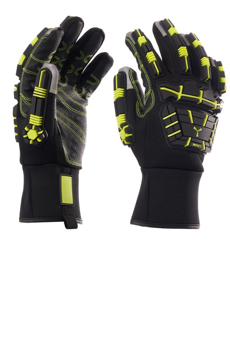 PAYPER - Stoßschutzhandschuhe P/HERO BLADE (VPE: 6 Paar) - Farbe: Schwarz / Fluogelb