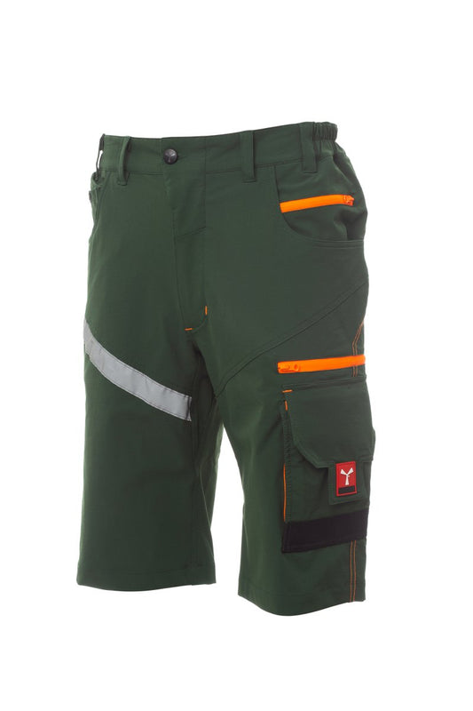PAYPER Arbeitsshorts NEXT 4W SHORTS in WALDGRÜN/SCHWARZ - Arbeitskleidung für Industrie und Handwerk