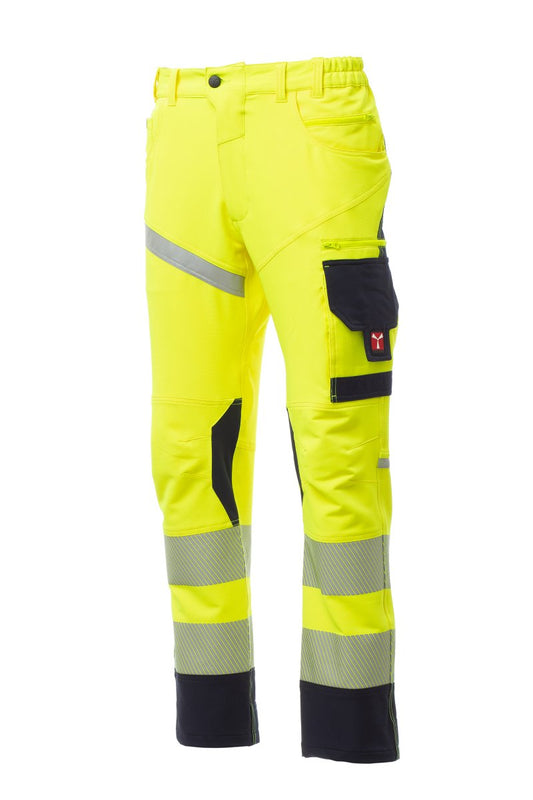 PAYPER Arbeitshose NEXT 4W HI-VI in FLUOGELB/MARINEBLAU - Arbeitskleidung für Industrie und Handwerk