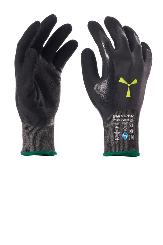 PAYPER Schnittschutzhandschuhe P/CUT 4FULL-18 in SCHWARZ/SCHWARZ - Arbeitskleidung für Industrie und Handwerk