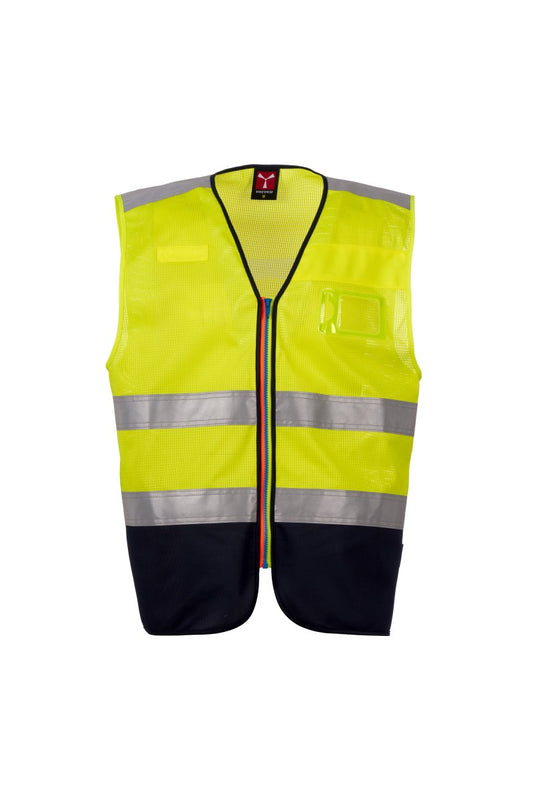 PAYPER Arbeitsweste ACK MESH in FLUOGELB/MARINEBLAU - Arbeitskleidung für Industrie und Handwerk