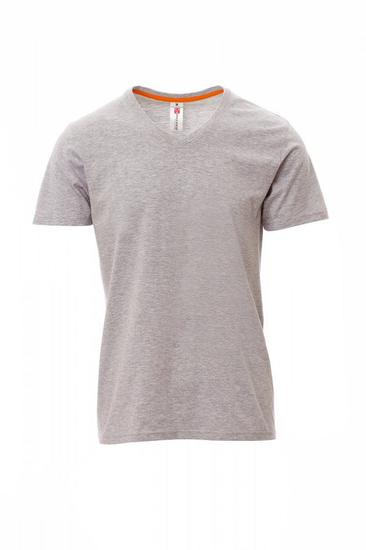 PAYPER T-Shirt V-NECK MELANGE in GRAU MELIERT - Arbeitskleidung für Industrie und Handwerk