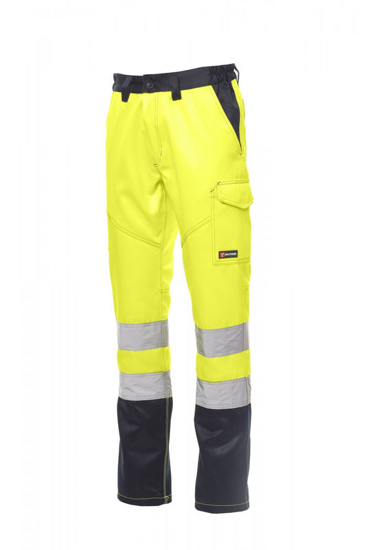 PAYPER Arbeitshose CHARTER/WINTER in FLUOGELB/MARINEBLAU - Arbeitskleidung für Industrie und Handwerk
