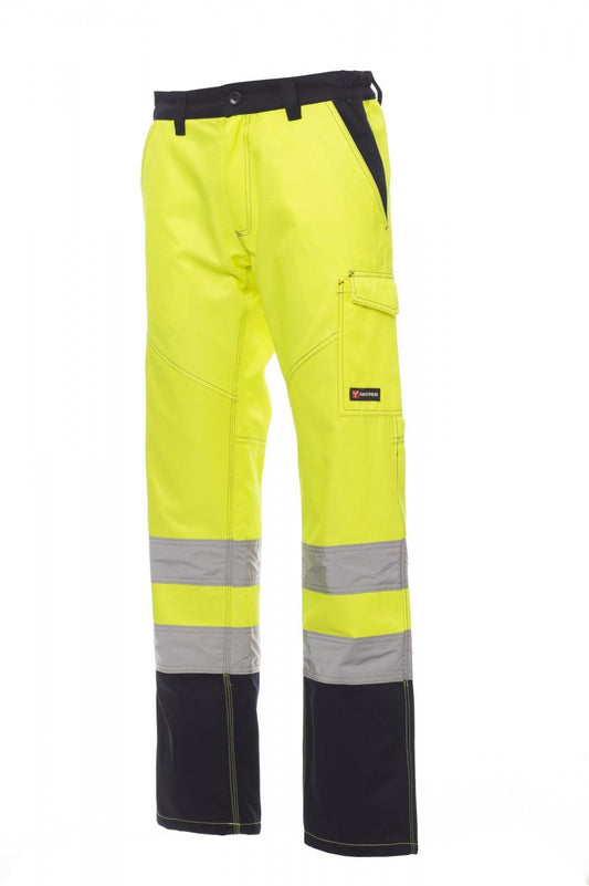 PAYPER Arbeitshose CHARTER POLAR in FLUOGELB/MARINEBLAU - Arbeitskleidung für Industrie und Handwerk