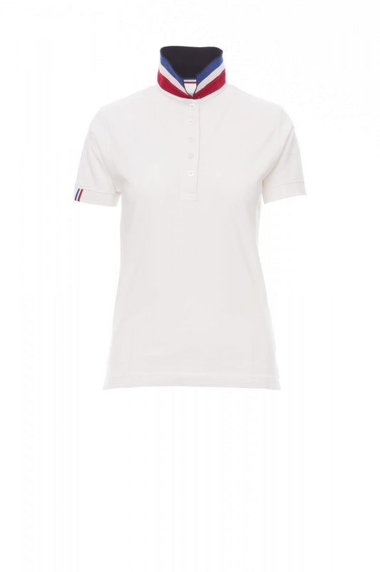 PAYPER Poloshirt NATION LADY in WEISS/FRANKREICH - Arbeitskleidung für Industrie und Handwerk