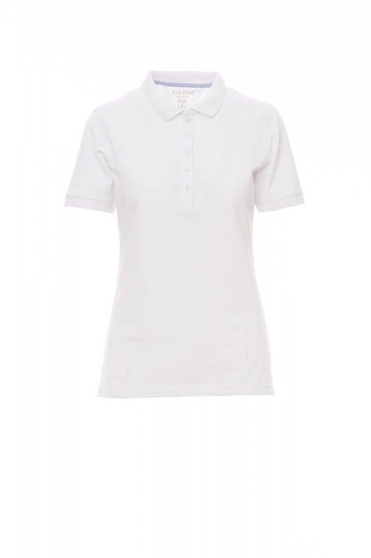 PAYPER Poloshirt GLAMOUR in WEISS - Arbeitskleidung für Industrie und Handwerk