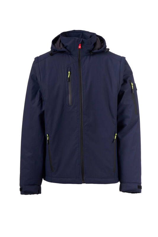 PAYPER Softshelljacke CREEK 2IN1 LITE PAD in MARINEBLAU/SCHWARZ - Arbeitskleidung für Industrie und Handwerk