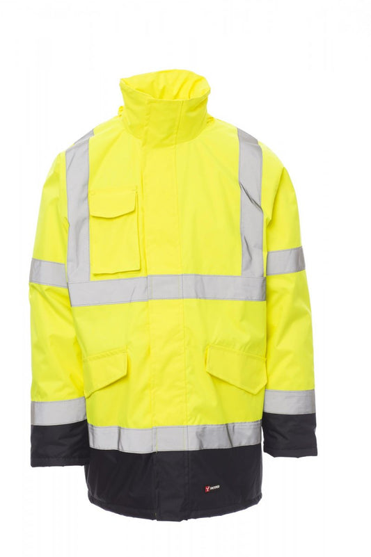 PAYPER Jacke YARD in FLUOGELB/MARINEBLAU - Arbeitskleidung für Industrie und Handwerk