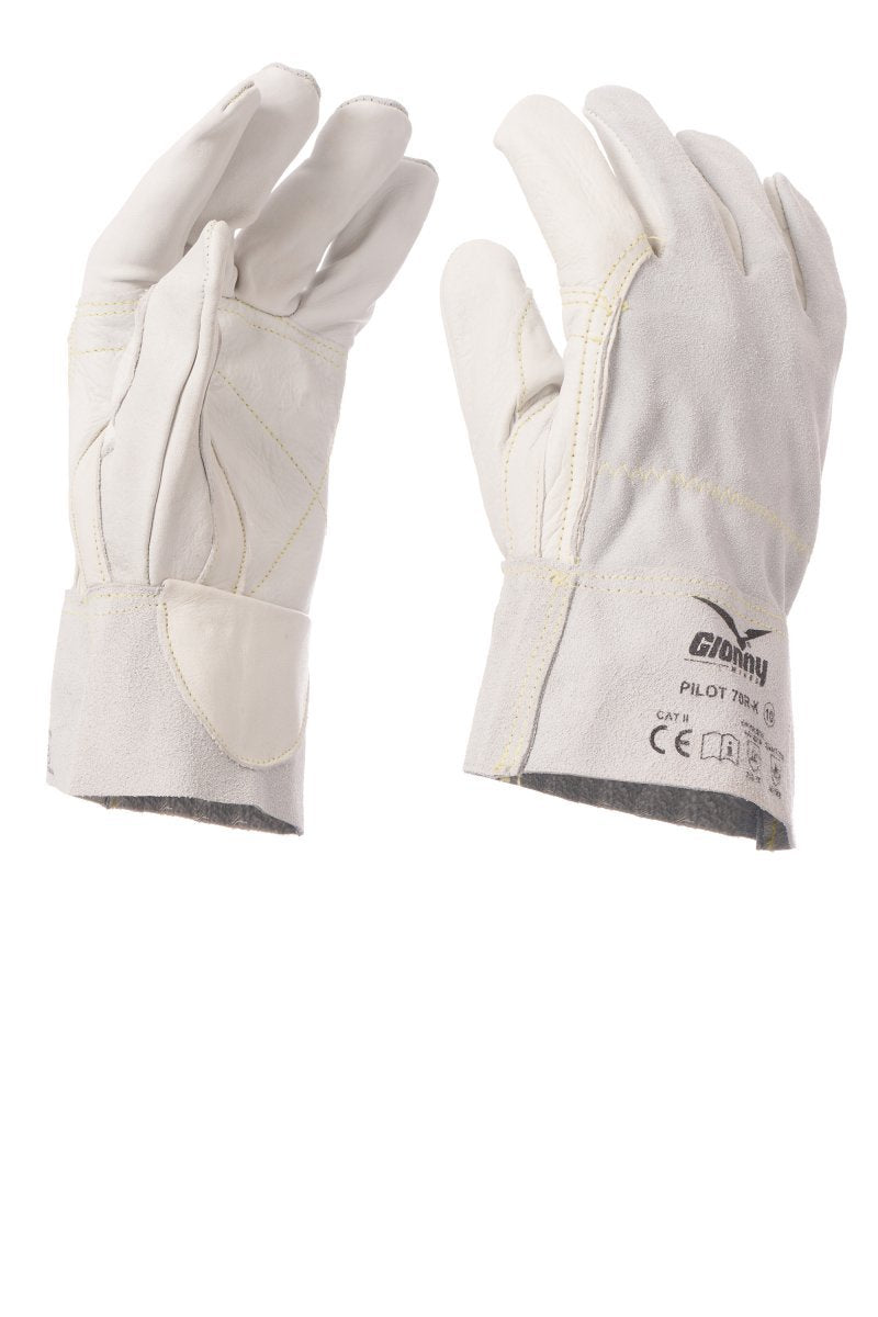 GIONNY WINGS - Leder-Handschuh PILOT 70R-K (VPE: 12 Paar) - Farbe: Eis
