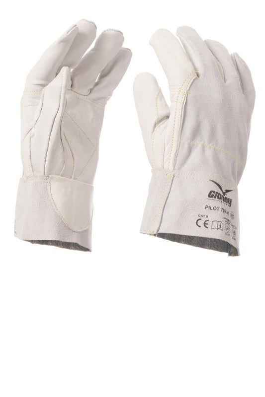 GIONNY WINGS - Leder-Handschuh PILOT 70R-K (VPE: 12 Paar) - Farbe: Eis