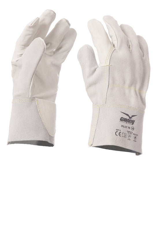 GIONNY WINGS - Leder-Handschuh PILOT 70 (VPE: 12 Paar) - Farbe: Eis