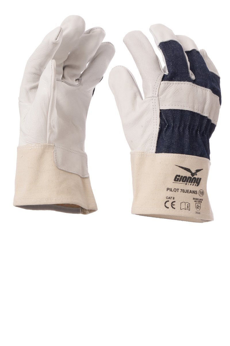 GIONNY WINGS - Leder-Handschuh PILOT 70JEANS (VPE: 12 Paar) - Farbe: Eis