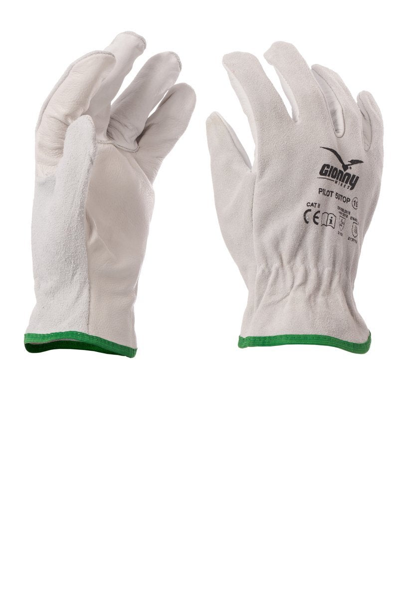 GIONNY WINGS - Leder-Handschuh PILOT 50TOP (VPE: 12 Paar) - Farbe: Eis