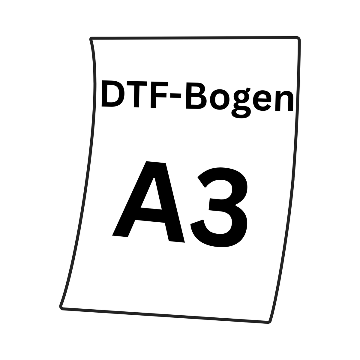 DTF Transfer Druckbogen A3